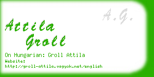 attila groll business card